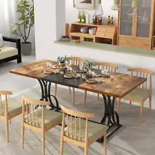 70.3" Solid Wood Dinner Table for 6-8 Person