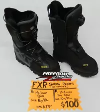 NEW FXR SNOW BOOTS MIS-MATCHED PAIR GREAT BOOTS GREAT PRICE ONE OF A KIND OFFER