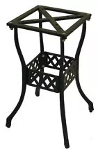 Black Table Base, Heavy Cast Aluminum, 27.5" Tall, for Tables up 48"