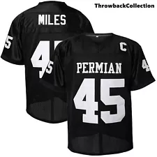 Boobie Miles 45 Friday Night Lights Football Jersey Permian HS Black White S-3XL