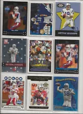 Peyton Manning 9 card lot, 1 #d, 4 inserts. Make an offer