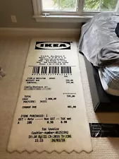 Authentic Virgil Abloh x IKEA MARKERAD "RECEIPT" Rug Off-White 2019 (Stain Shown