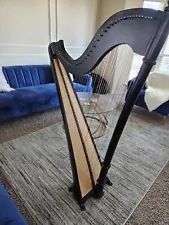 Sturgis 42 String Harp - Black Celtic Irish Lever Harp