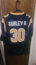 Todd Gurley II Jersey Mens Adult SMALL Blue Yellow #30 Rams Nike On Field