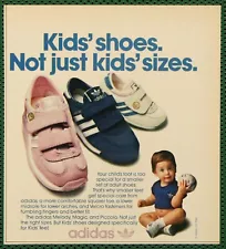 Adidas Kids Shoes Melody Majic Piccolo for Smaller Feet Vintage Print Ad 1984