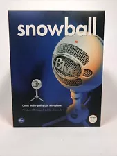 Blue Snowball USB Microphone - Textured White - 2 capsule design - Mac/PC