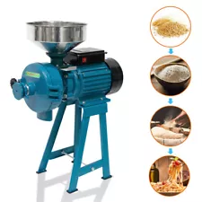 MOPHOTO 3000W 110V Commercial Grain Grinding Machine for Wheat W/Funnel Dry Wet