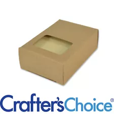 25 Crafter's Choice Kraft Rectangle Window Soap Box - Homemade Soap Packaging