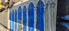 Antique Theater Curtain Cathedral Blue Arches And Collums 27 Ft X 15