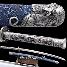 Long Saber Dragon/Tiger Broadsword Sharp Chinese WuShu Miao Dao Sword Katana