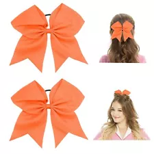 Cheer Bows for Cheerleaders8 Inch Big Bows for Girls Hair BowsOrange Bow Hair...