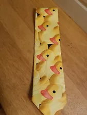 Ralph Marlin Rubber Duck Yellow Just Ducky Necktie