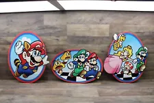 3- 1990 SUPER MARIO BROS 3 MCDONALD'S DISPLAY STORE SIGNS FOR NINTENDO NES