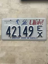 UTAH EXEMPT LICENSE PLATE. sale Helps The USO Do Tremendously Good Work. Mint !!