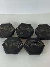 Lot Of 5 PlateMate Pair Of 1 1/4 Lb Hex Magnetic Fractional Add-on Weights VTG