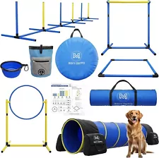 Dog Agility Equipment Training Course Backyard Set 9 Ft Tunnel Weave Hoop Poles