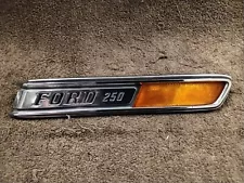 Ford F-250, 1968, 1969, 1970, 1971, 1972, Right, Chrome Emblem, W/Reflector