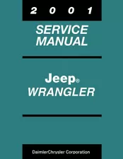 2001 Jeep Wrangler Shop Service Repair Manual Book Engine Drivetrain Wiring OEM (For: 2001 Jeep Wrangler)