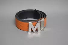 Brand New! - MCM Claus Embossed Roasted Pecan Logo Belt One Size