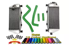 For Kawasaki KX125 1994-2002 KX250 1995 96 97 98 Aluminum Radiators +GREEN Hoses (For: 1998 KX250)