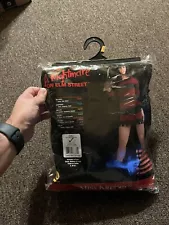 Women's Sexy Freddy Krueger Costume Small No Hat