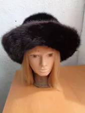 REFURBISHED NEW DARK RANCH MINK FUR HAT WOMEN WOMAN