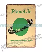 1952 Planet Jr. Garden Tractors power units metal tin sign country home decor