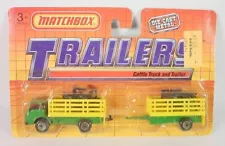 Matchbox Trailers Green Cattle Truck and Trailer TP 103