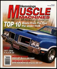 FEBRUARY 2004 HEMMINGS MUSCLE MACHINES MAGAZINE #5, 1971 OLDS 4-4-2 W-30, GN/GNX