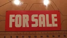 For Sale Sign Vintage Metal circa 1940 -1950 "NOS" With Historical Story