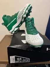 Under Armour Men's S 12.5 UA Team Hammer MC Football Cleats Green White