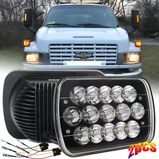 7x6 5x7 LED Headlight Assembly Hi-Lo Beam DRL For Chevy C6500/C5500 Kodiak C4500 (For: 2006 Chevrolet C4500 Kodiak)