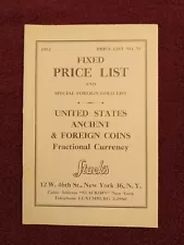 Stack's 1952 Fixed Price List No. 51; World & Ancient gold coins, fractional cur