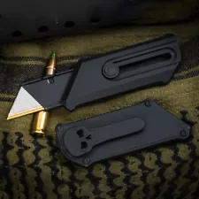 Chaves Knives Ultramar C.H.U.B CHUB Titanium Utility Knife Black PVD w/ blades