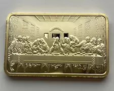 Gold Bar Jesus Christ The Last Supper FAKE Gold Bullion Bars Religious Gifts