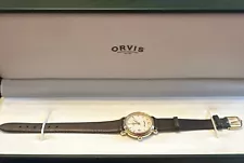 ORVIS WATCH - NEW IN BOX - DARK BROWN LEATHER BAND