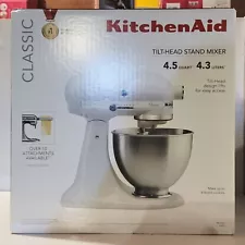 KitchenAid K45SSWH Classic Standalone Kitchen Tilt-Head Food Dough Mixer White