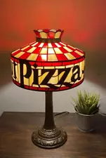 New Pizza Hut tiffany vintage style stained glass table lamp retro 80s 90s