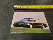 1991 560 SEC Mercedes Benz Dealership Salesman Original Brochure postcard