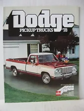 1978 Dodge Pickup Trucks D100 D150 D200 D300 Dealer Sales Brochure Catalog