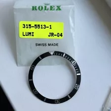 New Rolex Submariner Black Bezel Insert for 5512 5513 1680 1665 Factory