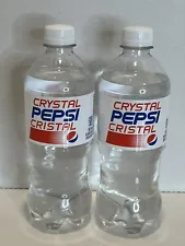 New Listing2 Crystal Pepsi Clear Bottles 20oz - 30 Year Anniversary bottles HTF limited sup