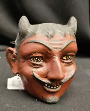 LIQUIDATION SALE: Halloween Cody FOSTER Mini DEVIL Paper Mache CANDY BUCKET