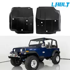 LABLT Driver&Passenger Side Front Floor Pan Black For 198-1995 Jeep Wrangler Yj