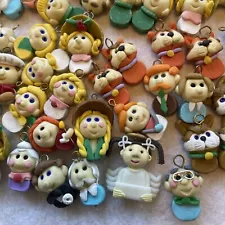 65 Clay People Pets Family Charms