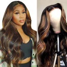 1B/30 Ombre Highlight Body Wave Wigs Free Part Human Hair Wigs for Black Women