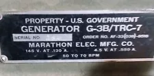 General Electric Hand Crank Generator G-3B TRC-7 For Signal Corps (NOS)