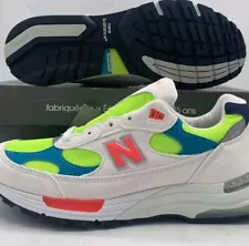 New Balance m992da mens us size 10.5 white neon made usa deadstock rare suede