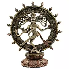 DANCING SHIVA STATUE 9" Nataraja Hindu God GOOD QUALITY Bronze Resin Deity India