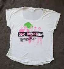 One Direction Take me home Tour 2013 Women's T Shirt white size XL